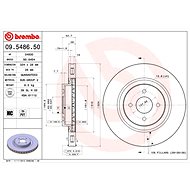 BREMBO brake disc 09.5486.50, set of 2 - Brake Disc