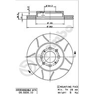 BREMBO brake disc 09.5509.75, set of 2 - Brake Disc