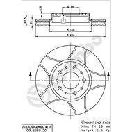 BREMBO brake disc 09.5568.76, set of 2 - Brake Disc