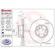 BREMBO brake disc 09.5579.21, set of 2 - Brake Disc