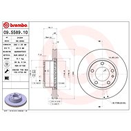 BREMBO brake disc 09.5589.10, set of 2 - Brake Disc