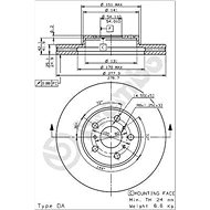 BREMBO brake disc 09.5622.10, set of 2 - Brake Disc