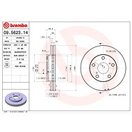 BREMBO brake disc 09.5623.14, set of 2 - Brake Disc