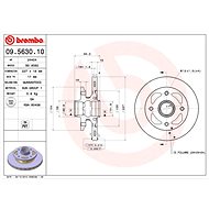 BREMBO brake disc 09.5630.10, set of 2 - Brake Disc