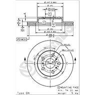 BREMBO brzdový kotouč 09.5676.10, sada 2 ks - Brake Disc