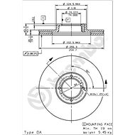 BREMBO brzdový kotouč 09.5677.10, sada 2 ks - Brake Disc