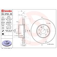 BREMBO brzdový kotouč 09.5704.20, sada 2 ks - Brake Disc
