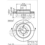 BREMBO brzdový kotouč 09.5708.75, sada 2 ks - Brake Disc