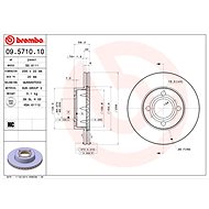 BREMBO brzdový kotouč 09.5710.10, sada 2 ks - Brake Disc