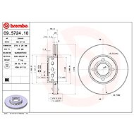 BREMBO brzdový kotouč 09.5724.10, sada 2 ks - Brake Disc