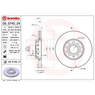 BREMBO brzdový kotouč 09.5745.24, sada 2 ks - Brake Disc