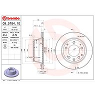 BREMBO brzdový kotouč 09.5784.10, sada 2 ks - Brake Disc