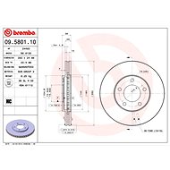 BREMBO brzdový kotouč 09.5801.10, sada 2 ks - Brake Disc