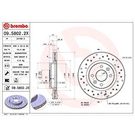 BREMBO brzdový kotouč 09.5802.2X, sada 2 ks - Brake Disc
