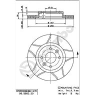 BREMBO brzdový kotouč 09.5802.76, sada 2 ks - Brake Disc