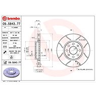 BREMBO brzdový kotouč 09.5843.77, sada 2 ks - Brake Disc