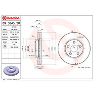 BREMBO brzdový kotouč 09.5845.20, sada 2 ks - Brake Disc