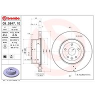 BREMBO brzdový kotouč 09.5847.10, sada 2 ks - Brake Disc