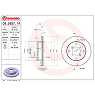 BREMBO brzdový kotouč 09.5857.14, sada 2 ks - Brake Disc