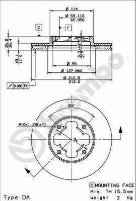 BREMBO brzdový kotouč 09.5867.10, sada 2 ks - Brake Disc