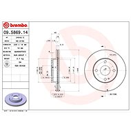 BREMBO brzdový kotouč 09.5869.14, sada 2 ks - Brake Disc