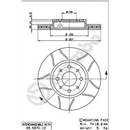 BREMBO brzdový kotouč 09.5870.75, sada 2 ks - Brake Disc