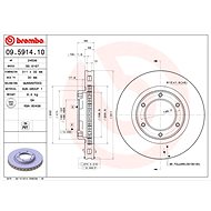 BREMBO brzdový kotouč 09.5914.10, sada 2 ks - Brake Disc
