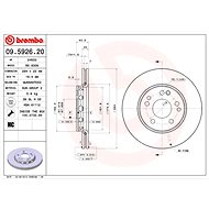 BREMBO brzdový kotouč 09.5926.20, sada 2 ks - Brake Disc