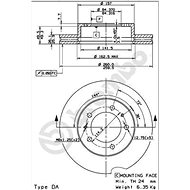 BREMBO brzdový kotouč 09.5932.10, sada 2 ks - Brake Disc