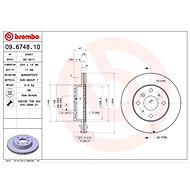 BREMBO brzdový kotouč 09.6748.10, sada 2 ks - Brake Disc