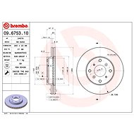 BREMBO brzdový kotouč 09.6753.10, sada 2 ks - Brake Disc