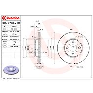 BREMBO brake disc 09.6765.10, set of 2 - Brake Disc