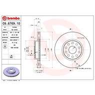 BREMBO brzdový kotouč 09.6769.10, sada 2 ks - Brake Disc