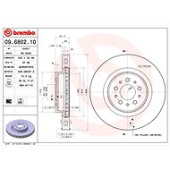 BREMBO brzdový kotouč 09.6802.10, sada 2 ks - Brake Disc