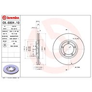 BREMBO brzdový kotouč 09.6804.10, sada 2 ks - Brake Disc