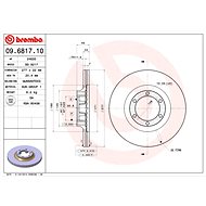 BREMBO brzdový kotouč 09.6817.10, sada 2 ks - Brake Disc