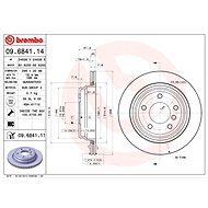 BREMBO brzdový kotouč 09.6841.11, sada 2 ks - Brake Disc