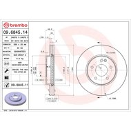 BREMBO brzdový kotouč 09.6845.14, sada 2 ks - Brake Disc