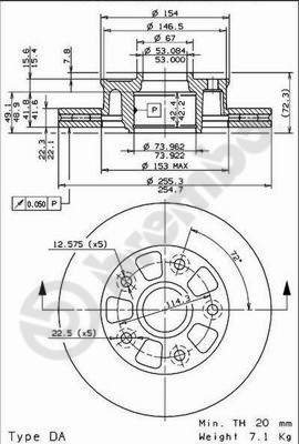 BREMBO brzdový kotouč 09.6851.10, sada 2 ks - Brake Disc