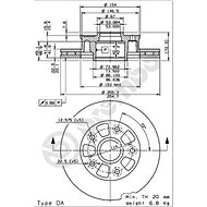 BREMBO brzdový kotouč 09.6851.20, sada 2 ks - Brake Disc