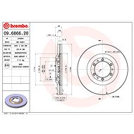 BREMBO brzdový kotouč 09.6866.20, sada 2 ks - Brake Disc