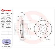 BREMBO brzdový kotouč 09.6896.10, sada 2 ks - Brake Disc
