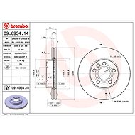 BREMBO brzdový kotouč 09.6934.11, sada 2 ks - Brake Disc