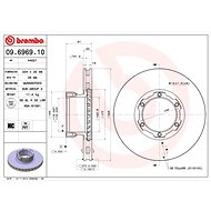 BREMBO brzdový kotouč 09.6969.10, sada 2 ks - Brake Disc