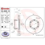 BREMBO brzdový kotouč 09.6998.10, sada 2 ks - Brake Disc