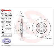 BREMBO brzdový kotouč 09.7011.11, sada 2 ks - Brake Disc