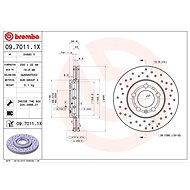 BREMBO brzdový kotouč 09.7011.1X, sada 2 ks - Brake Disc