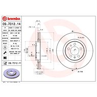 BREMBO Kotouč brzd OCT 280 BREMBO 09.7012.11, sada 2 ks - Brake Disc