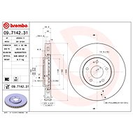 BREMBO brzdový kotouč 09.7142.31, sada 2 ks - Brake Disc