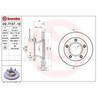 BREMBO brzdový kotouč 09.7157.10, sada 2 ks - Brake Disc